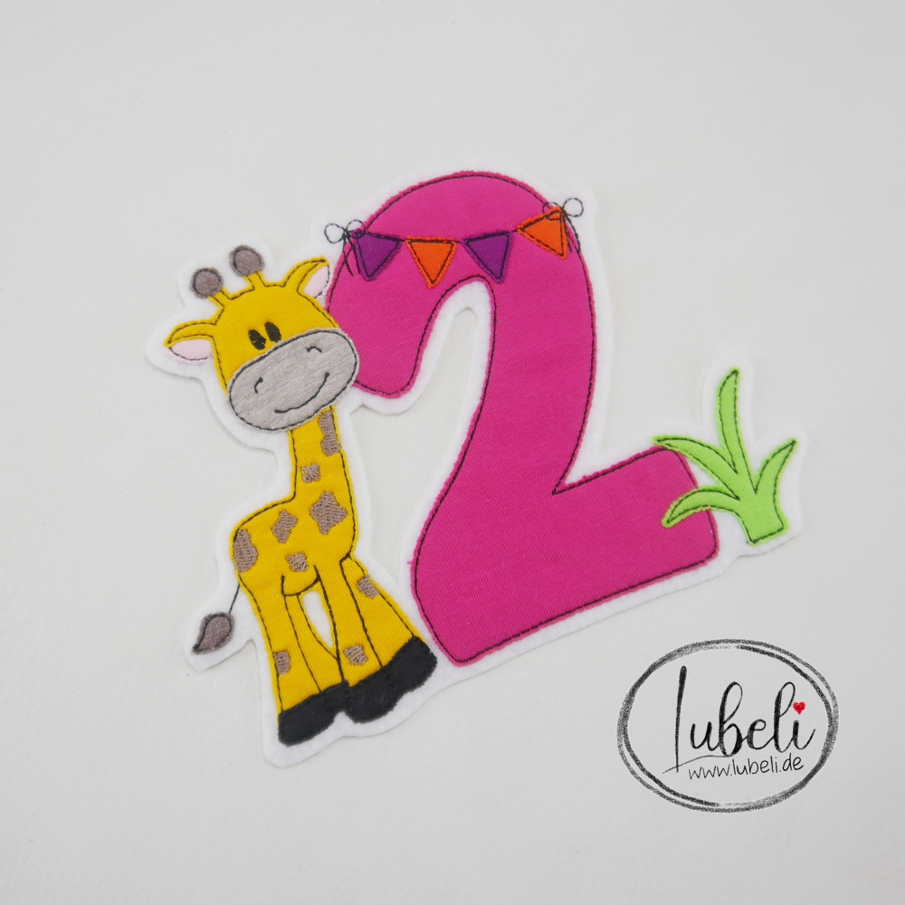 Bild 1 von Aufnäher Geburtstagsgiraffe ~Bestellung~