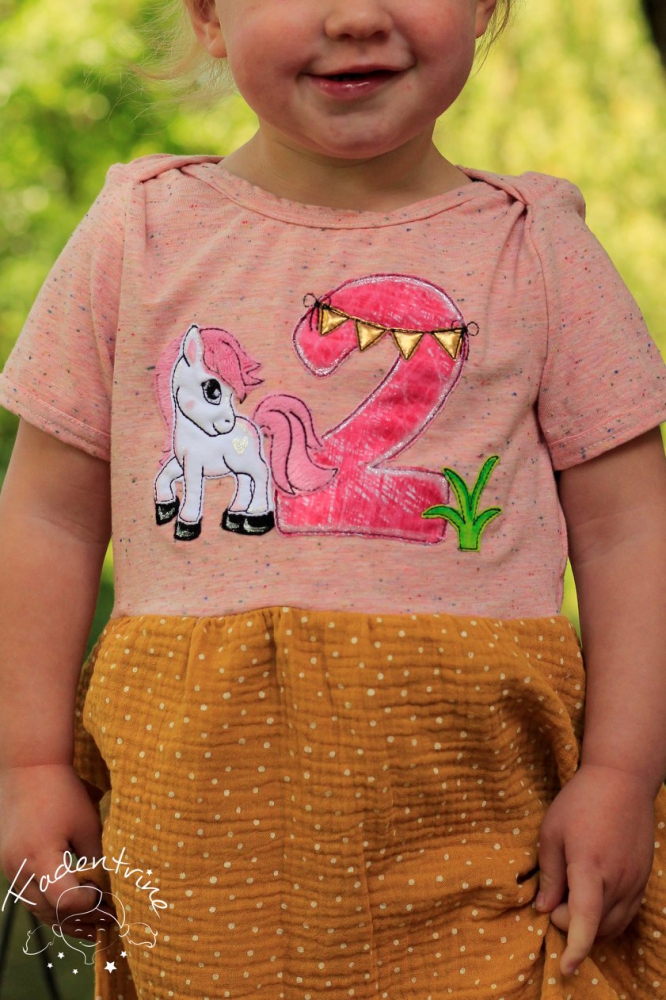 Bild 1 von Stickdatei Geburtstag Einhorn
