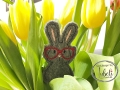 Bild 2 von Stickdatei ITH Blumenstecker Hase mit Brille