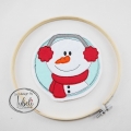 Bild 1 von Stickdatei Schneemann Button