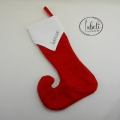 Bild 3 von Nikolausstiefel mit Name  / (Name) groß auf rot