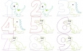 Bild 3 von Stickdatei Geburtstag Dino