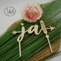 Cake Topper JA mit Datum